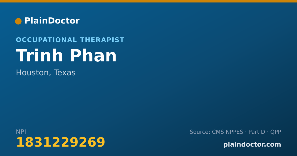 Shareable card for Trinh Phan - Occupational Therapist, Houston, TX