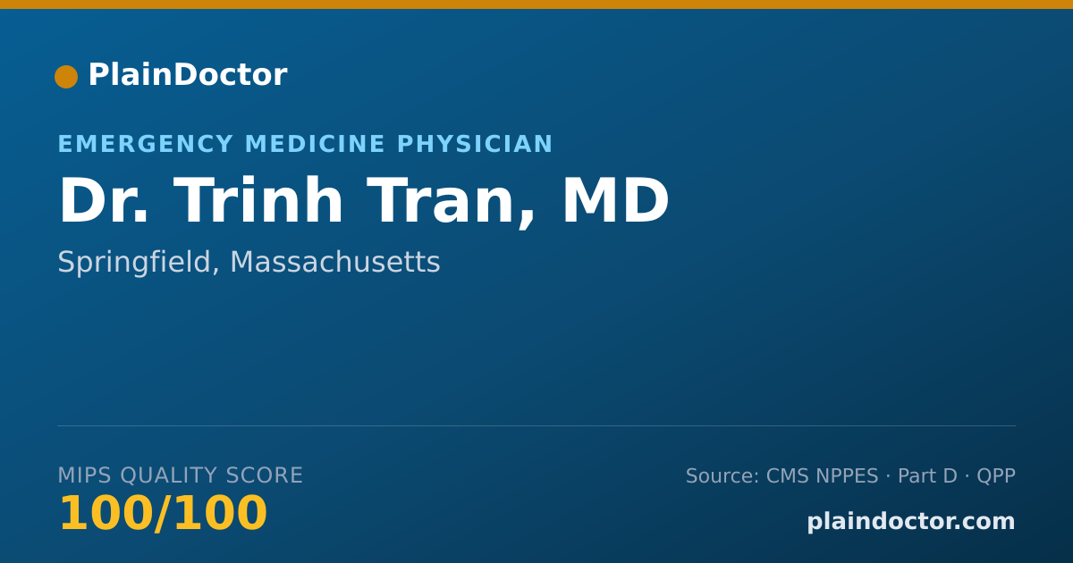Shareable card for Trinh Tran, MD - Emergency Medicine Physician, Springfield, MA