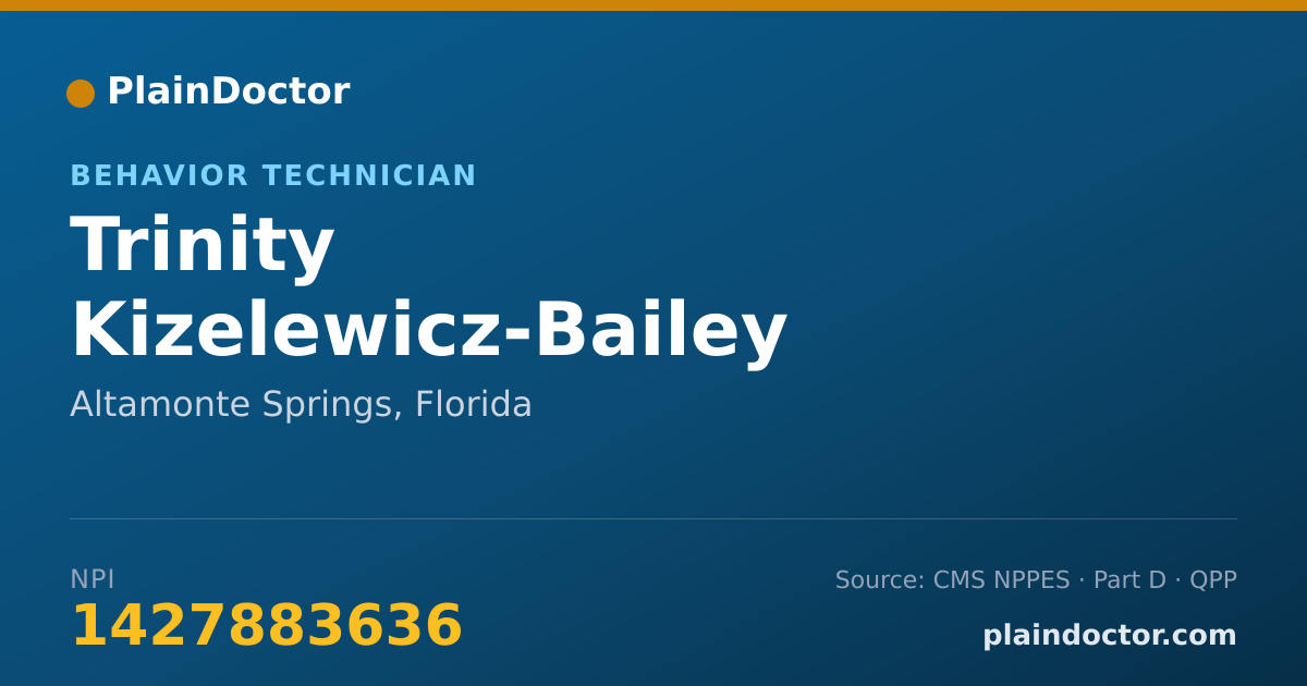 Shareable card for Trinity Kizelewicz-Bailey - Behavior Technician, Altamonte Springs, FL