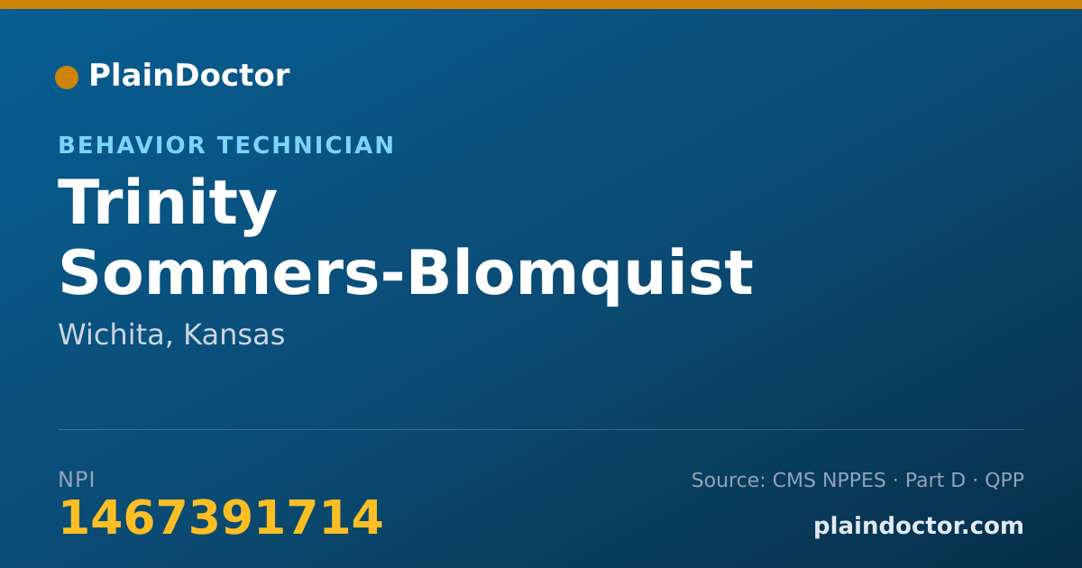 Shareable card for Trinity Sommers-Blomquist - Behavior Technician, Wichita, KS