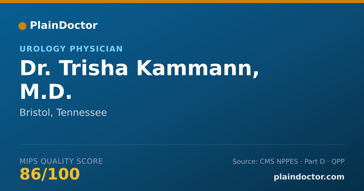 Shareable card for Trisha Kammann, M.D. - Urology Physician, Bristol, TN