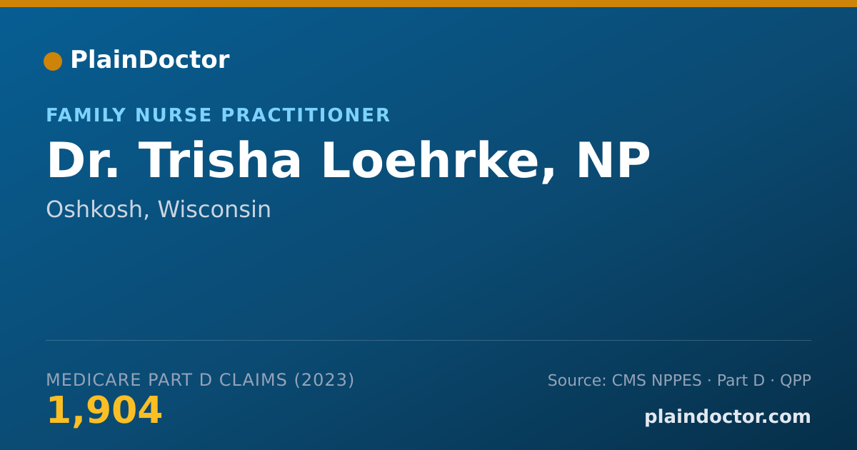 Shareable card for Trisha Loehrke, NP - Family Nurse Practitioner, Oshkosh, WI