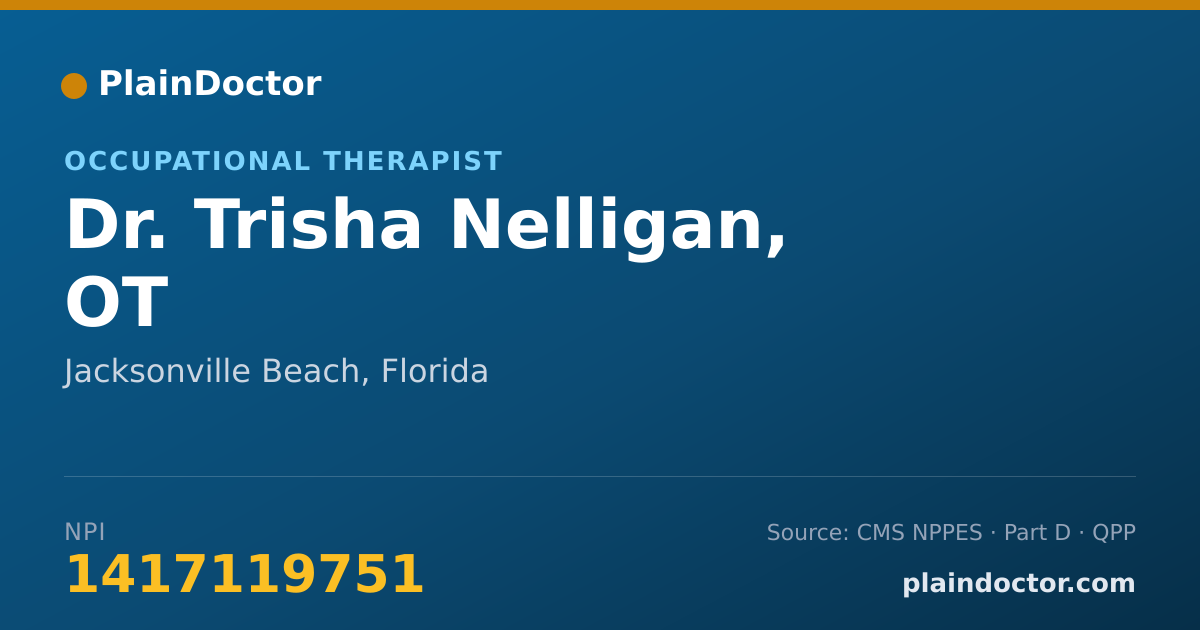Shareable card for Trisha Nelligan, OT - Occupational Therapist, Jacksonville Beach, FL