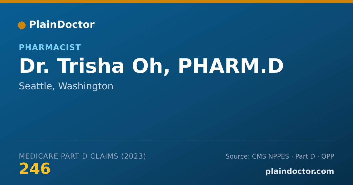 Shareable card for Trisha Oh, PHARM.D - Pharmacist, Seattle, WA