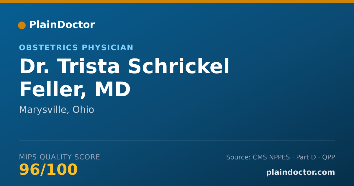 Shareable card for Trista Schrickel Feller, MD - Obstetrics Physician, Marysville, OH