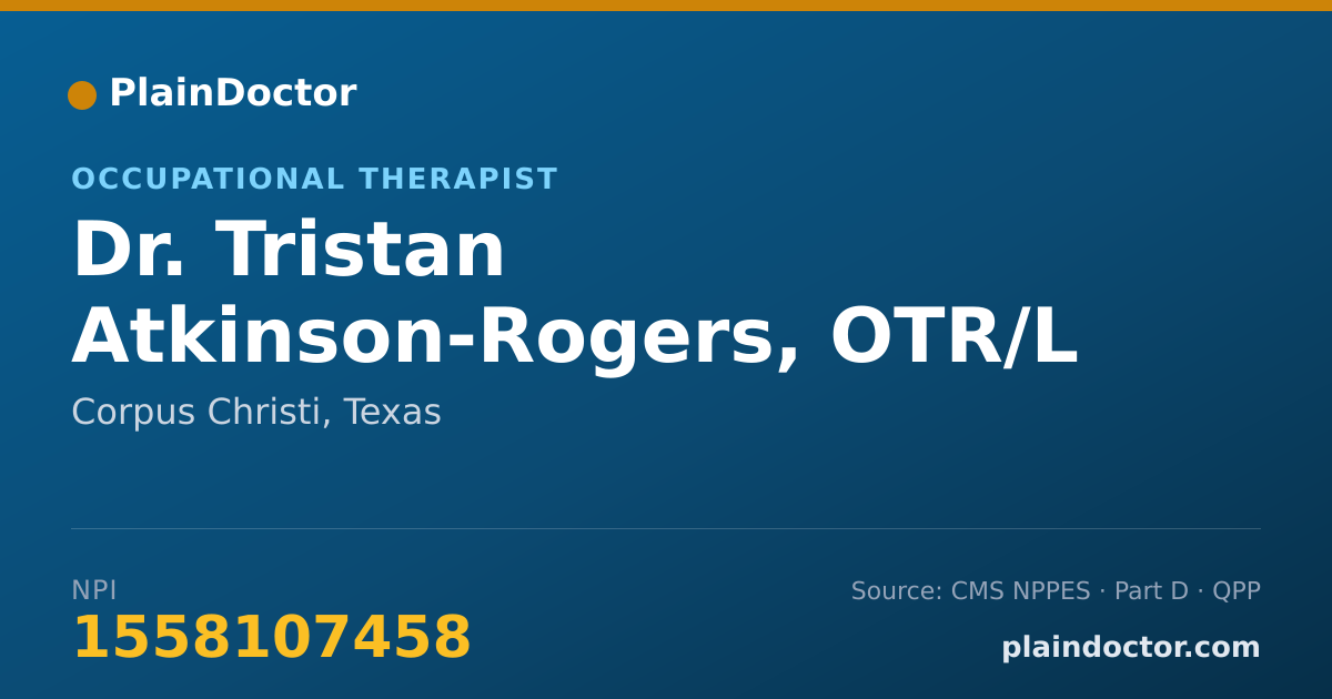 Shareable card for Tristan Atkinson-Rogers, OTR/L - Occupational Therapist, Corpus Christi, TX