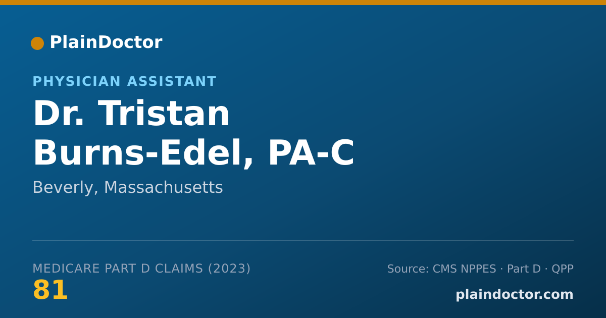 Shareable card for Tristan Burns-Edel, PA-C - Physician Assistant, Beverly, MA