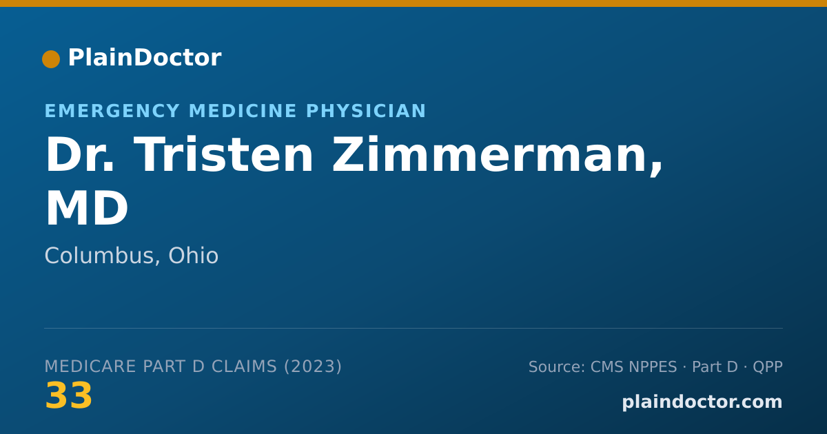 Shareable card for Tristen Zimmerman, MD - Emergency Medicine Physician, Columbus, OH