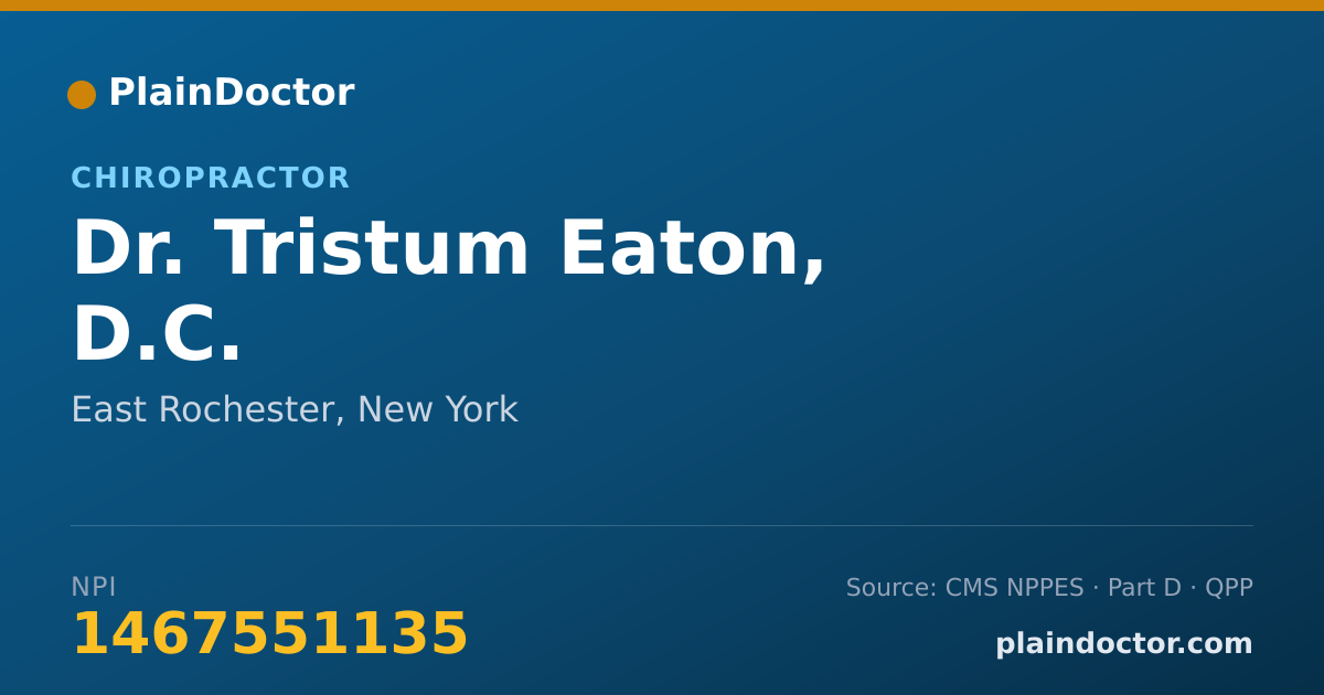 Shareable card for Tristum Eaton, D.C. - Chiropractor, East Rochester, NY