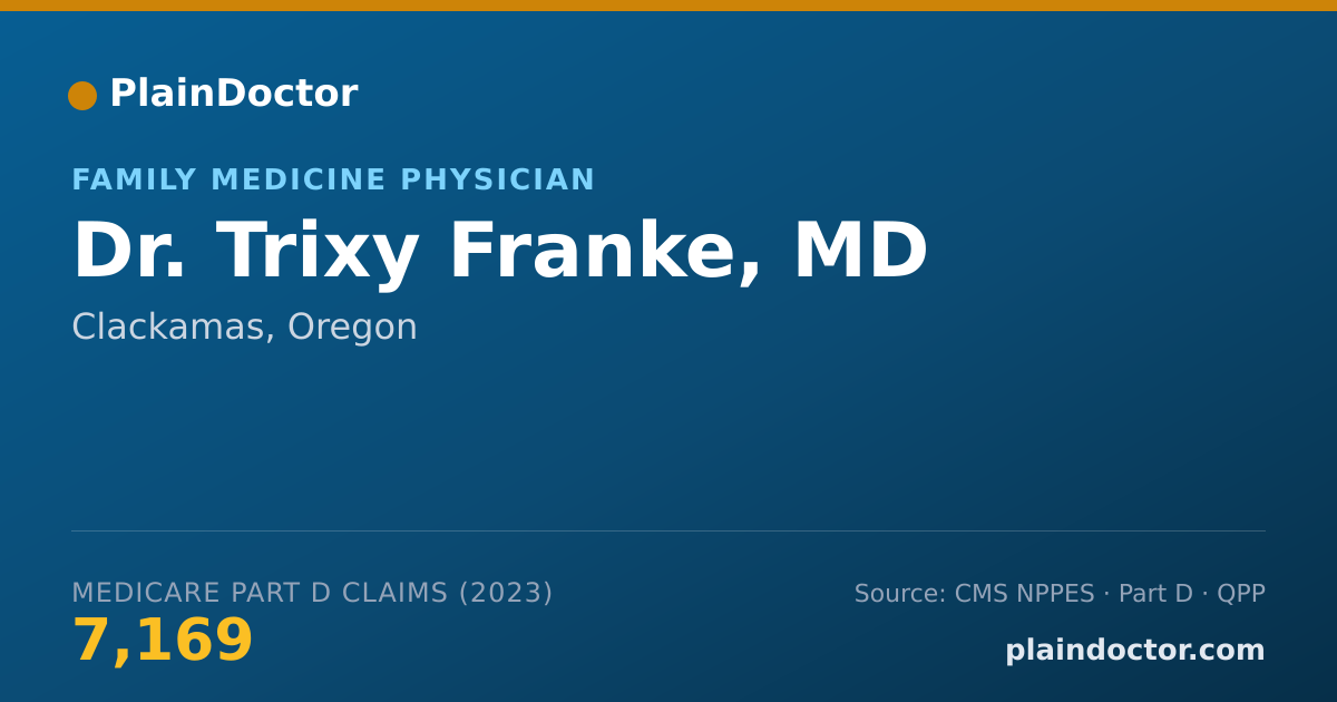 Shareable card for Trixy Franke, MD - Family Medicine Physician, Clackamas, OR