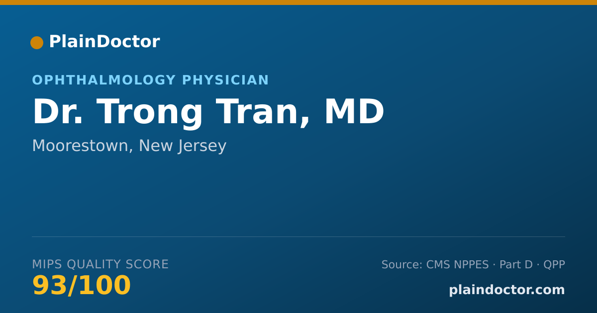 Shareable card for Trong Tran, MD - Ophthalmology Physician, Moorestown, NJ