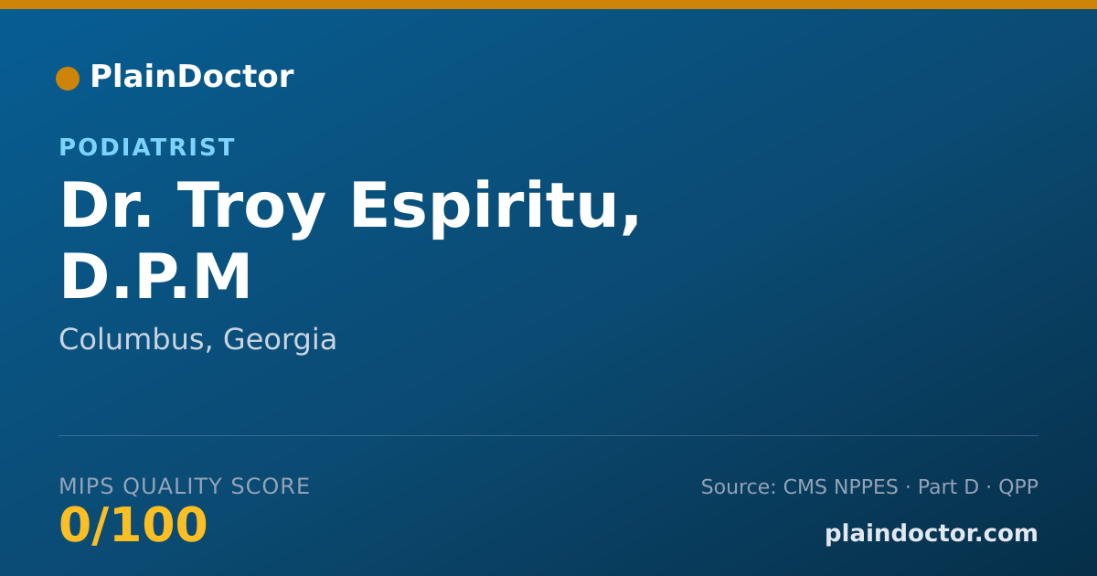 Shareable card for Troy Espiritu, D.P.M - Podiatrist, Columbus, GA