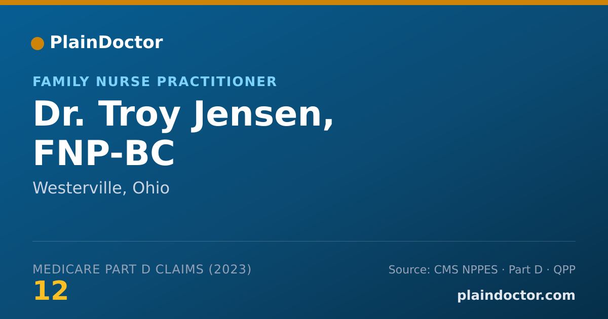 Shareable card for Troy Jensen, FNP-BC - Family Nurse Practitioner, Westerville, OH