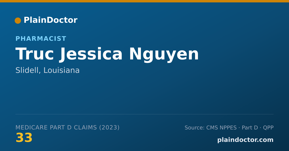 Shareable card for Truc Jessica Nguyen - Pharmacist, Slidell, LA