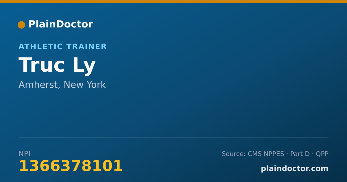 Shareable card for Truc Ly - Athletic Trainer, Amherst, NY