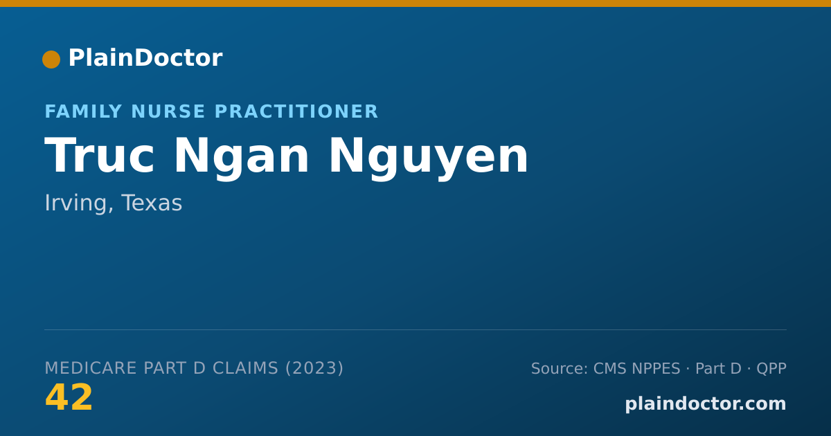 Shareable card for Truc Ngan Nguyen - Family Nurse Practitioner, Irving, TX