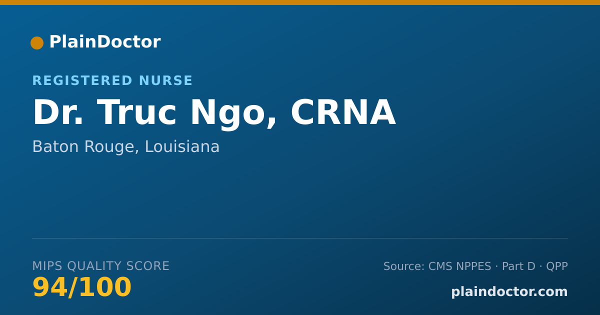 Shareable card for Truc Ngo, CRNA - Registered Nurse, Baton Rouge, LA