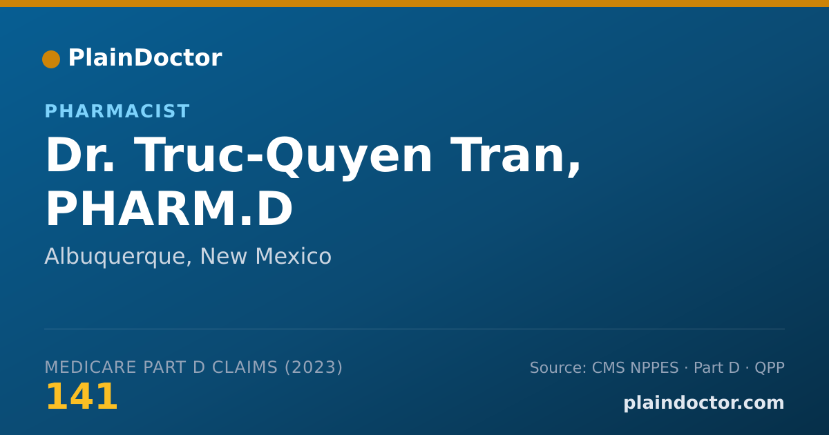 Shareable card for Truc-Quyen Tran, PHARM.D - Pharmacist, Albuquerque, NM