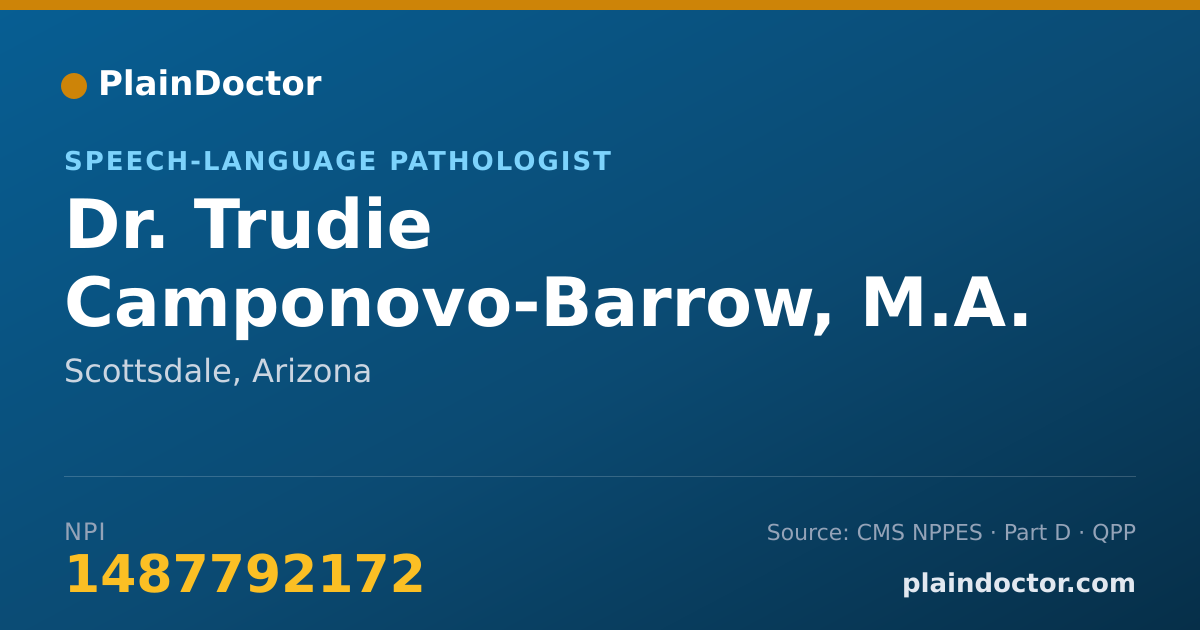 Shareable card for Trudie Camponovo-Barrow, M.A. CCC-SLP - Speech-Language Pathologist, Scottsdale, AZ