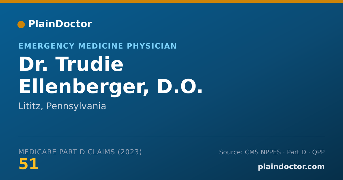 Shareable card for Trudie Ellenberger, D.O. - Emergency Medicine Physician, Lititz, PA