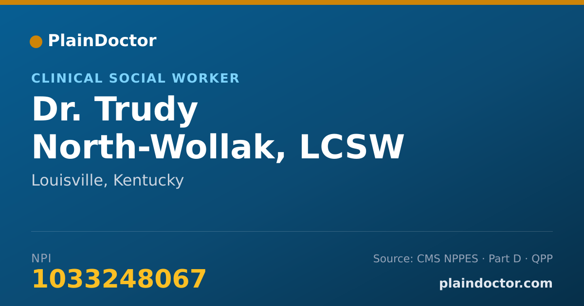 Shareable card for Trudy North-Wollak, LCSW - Clinical Social Worker, Louisville, KY