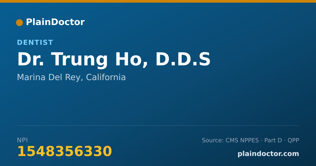 Shareable card for Trung Ho, D.D.S - Dentist, Marina Del Rey, CA