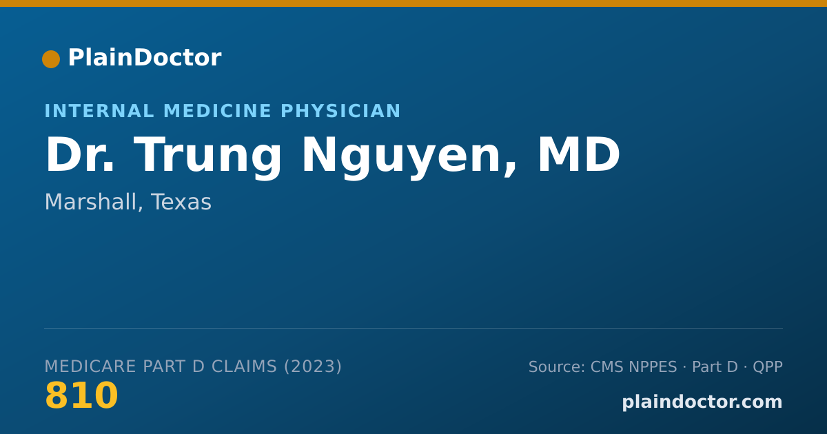 Shareable card for Trung Nguyen, MD - Internal Medicine Physician, Marshall, TX