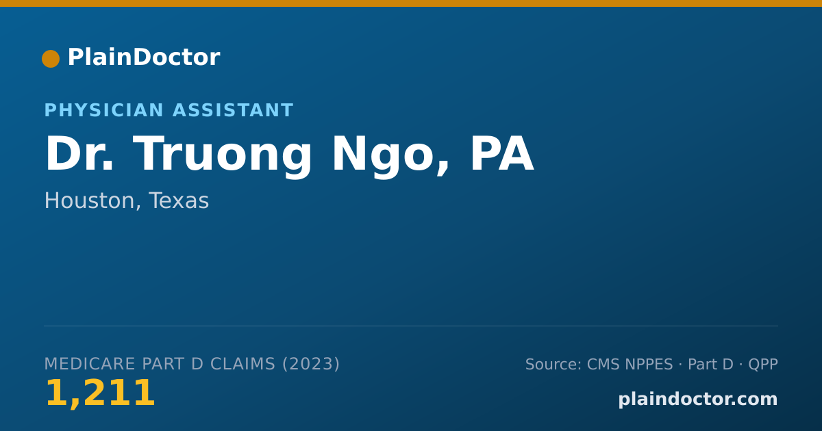 Shareable card for Truong Ngo, PA - Physician Assistant, Houston, TX