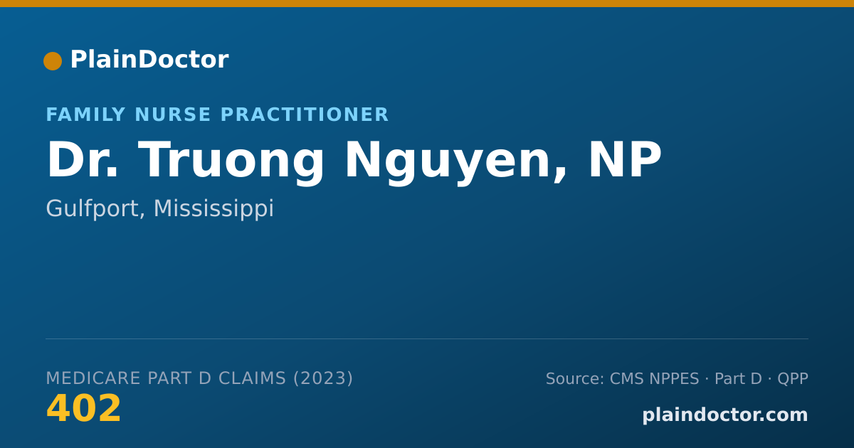 Shareable card for Truong Nguyen, NP - Family Nurse Practitioner, Gulfport, MS