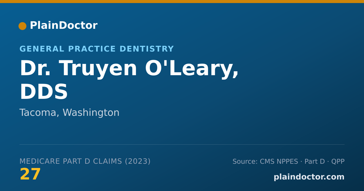 Shareable card for Truyen O'Leary, DDS - General Practice Dentistry, Tacoma, WA