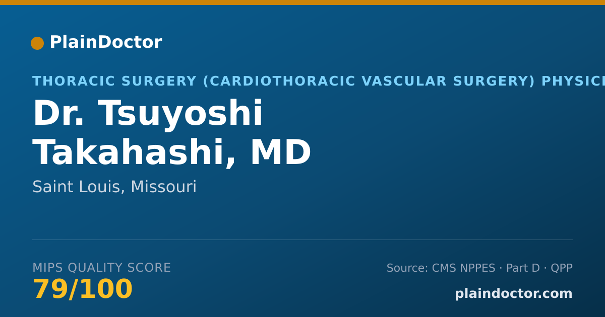 Shareable card for Tsuyoshi Takahashi, MD - Thoracic Surgery (Cardiothoracic Vascular Surgery) Physician, Saint Louis, MO