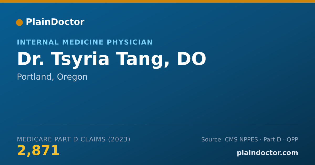 Shareable card for Tsyria Tang, DO - Internal Medicine Physician, Portland, OR