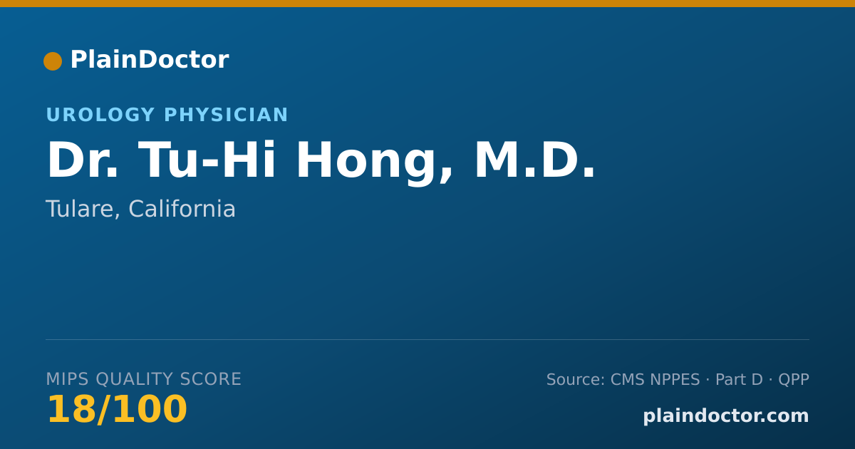 Shareable card for Tu-Hi Hong, M.D. - Urology Physician, Tulare, CA