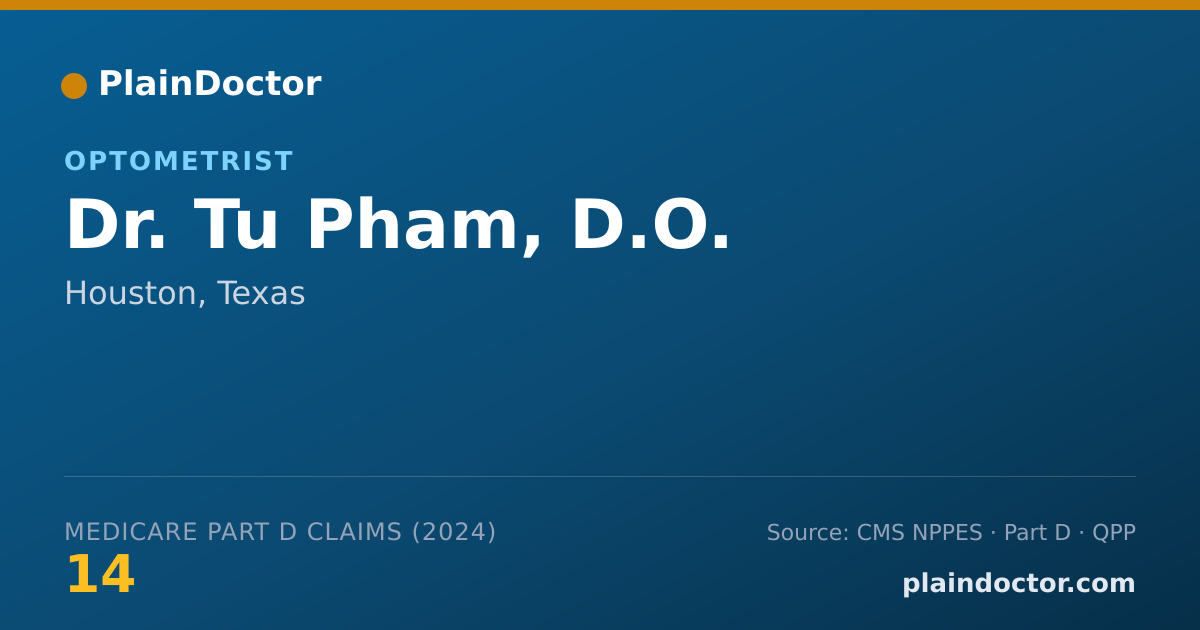 Shareable card for Tu Pham, D.O. - Optometrist, Houston, TX
