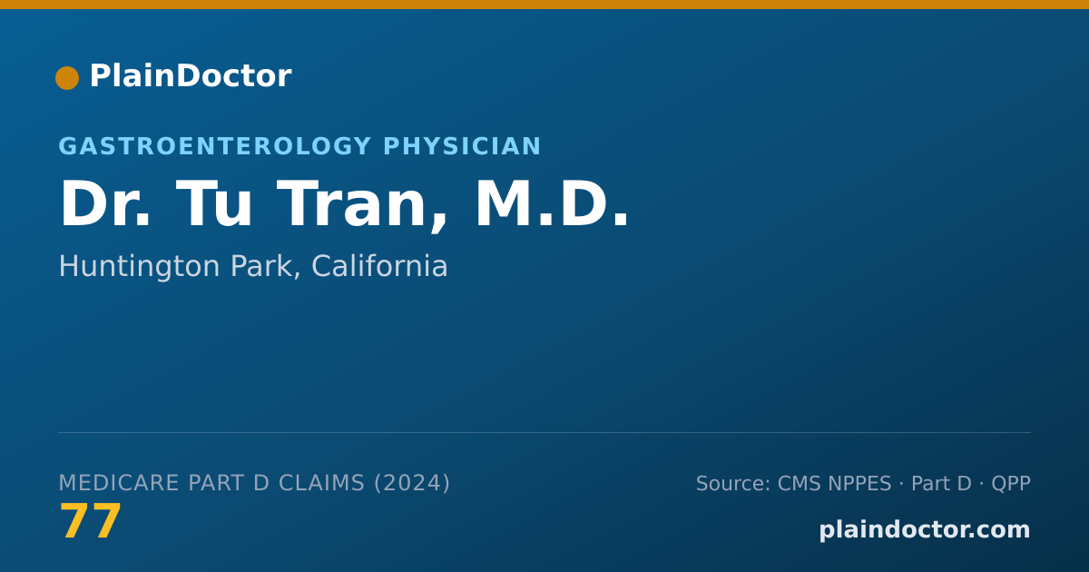 Shareable card for Tu Tran, M.D. - Specialist, Huntington Park, CA