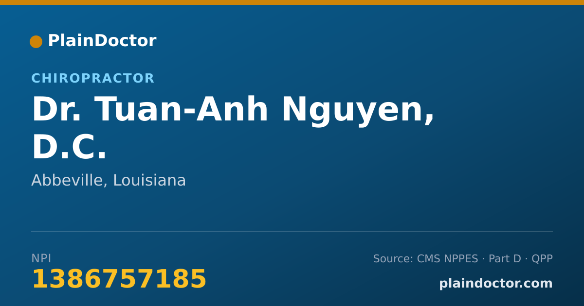 Shareable card for Tuan-Anh Nguyen, D.C. - Chiropractor, Abbeville, LA