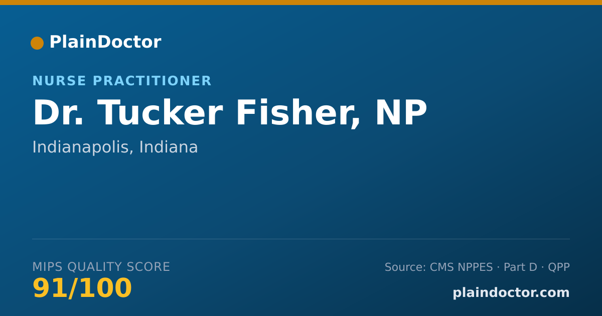 Shareable card for Tucker Fisher, NP - Nurse Practitioner, Indianapolis, IN