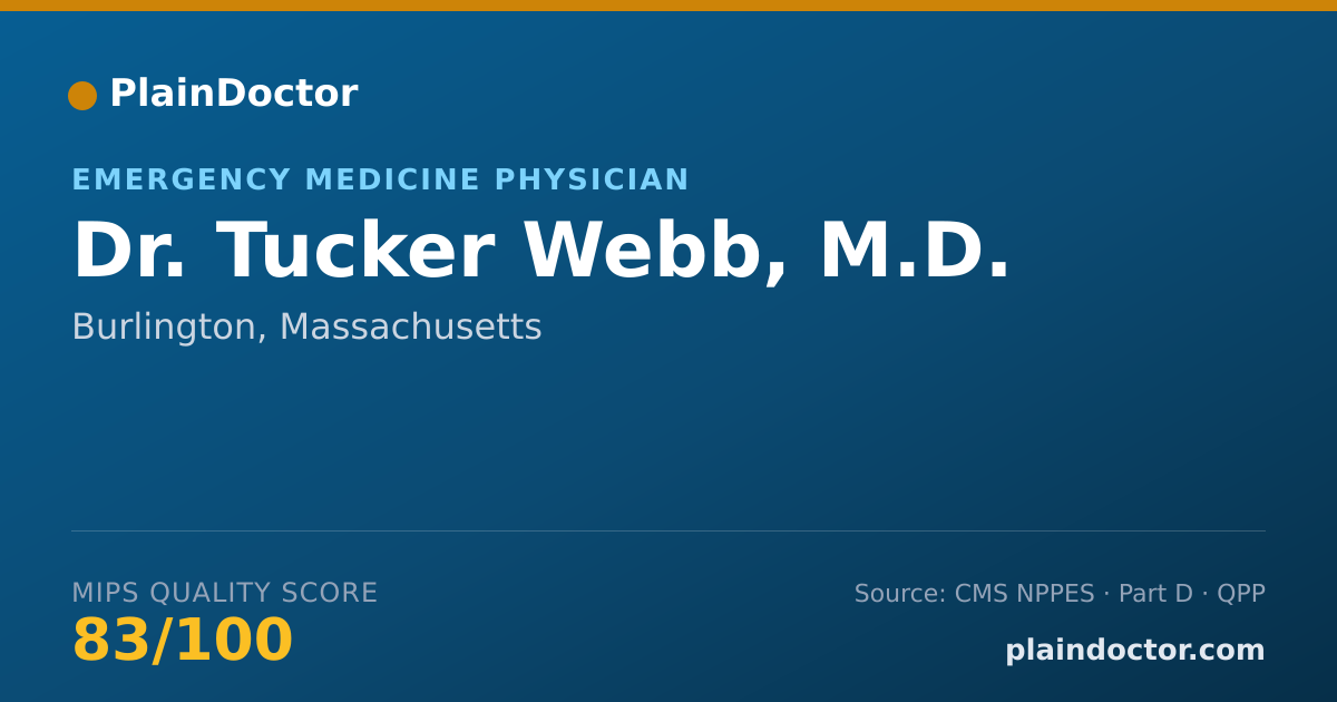 Shareable card for Tucker Webb, M.D. - Emergency Medicine Physician, Burlington, MA