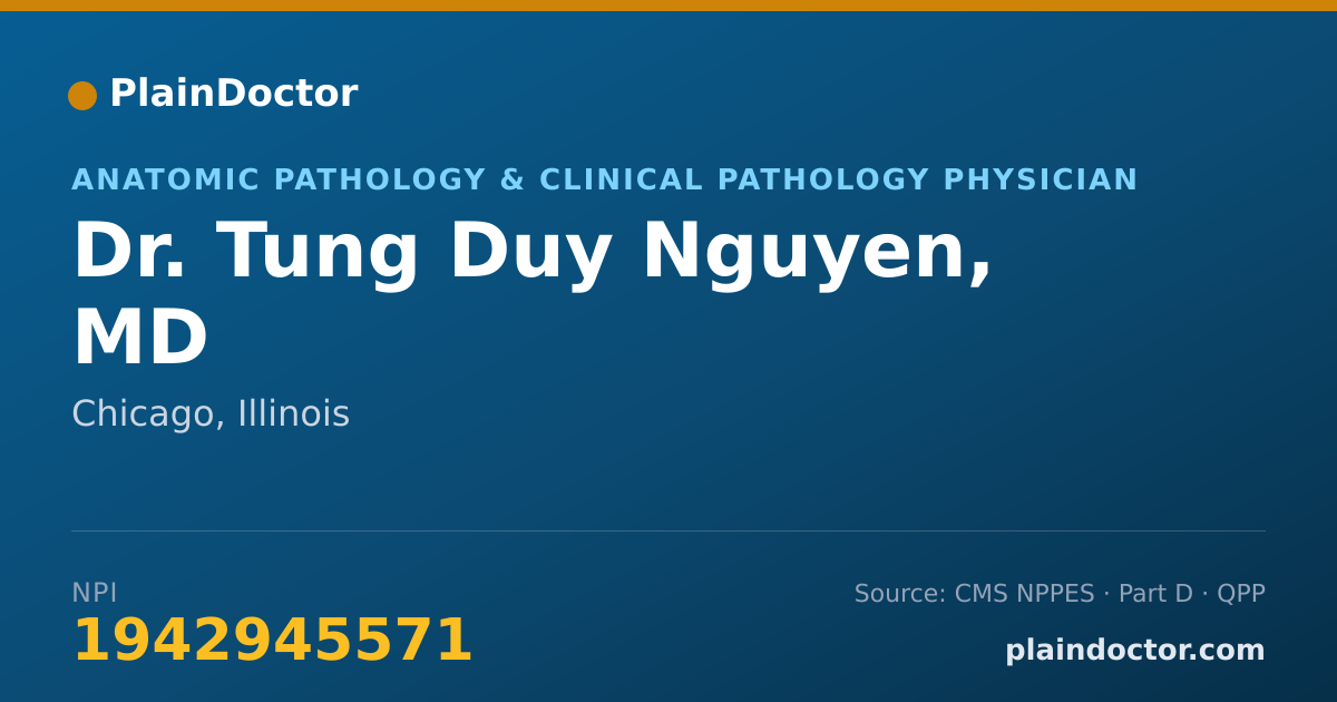 Shareable card for Tung Duy Nguyen, MD - Anatomic Pathology & Clinical Pathology Physician, Chicago, IL