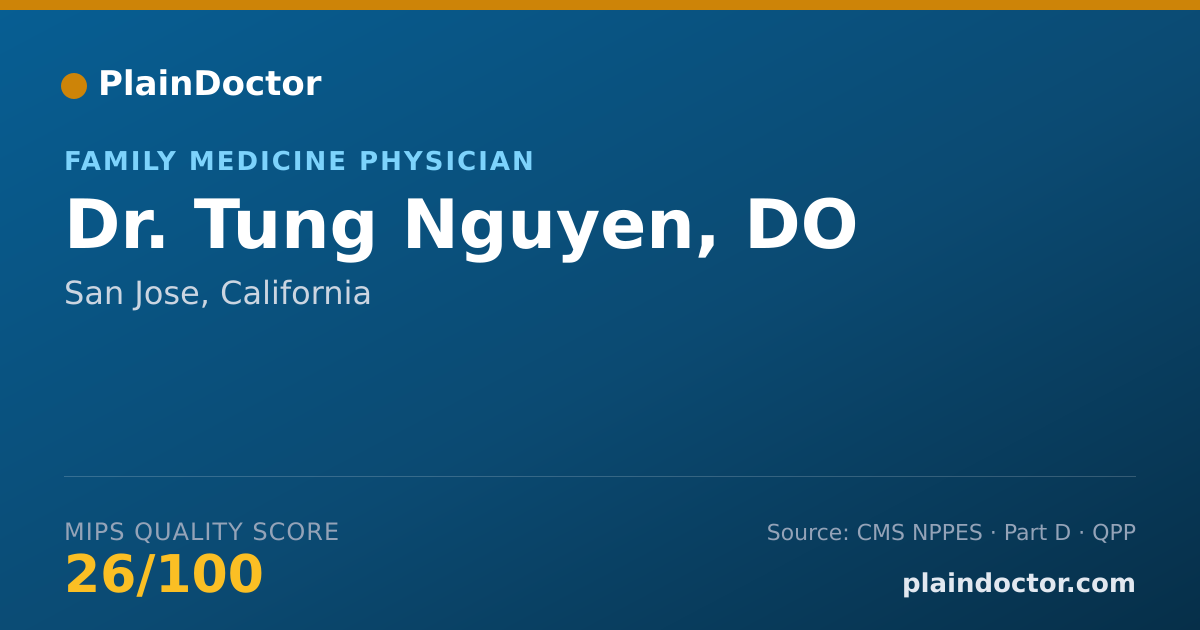 Shareable card for Tung Nguyen, DO - Family Medicine Physician, San Jose, CA