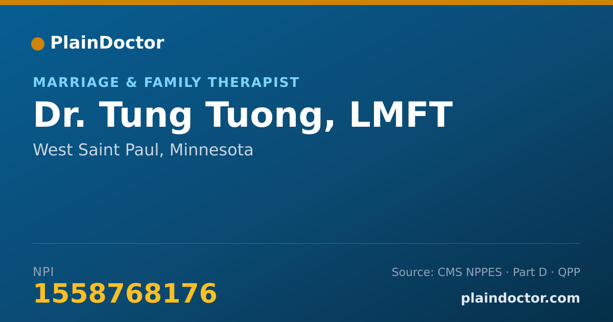Shareable card for Tung Tuong, LMFT - Marriage & Family Therapist, West Saint Paul, MN