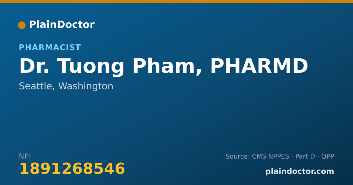 Shareable card for Tuong Pham, PHARMD - Pharmacist, Seattle, WA