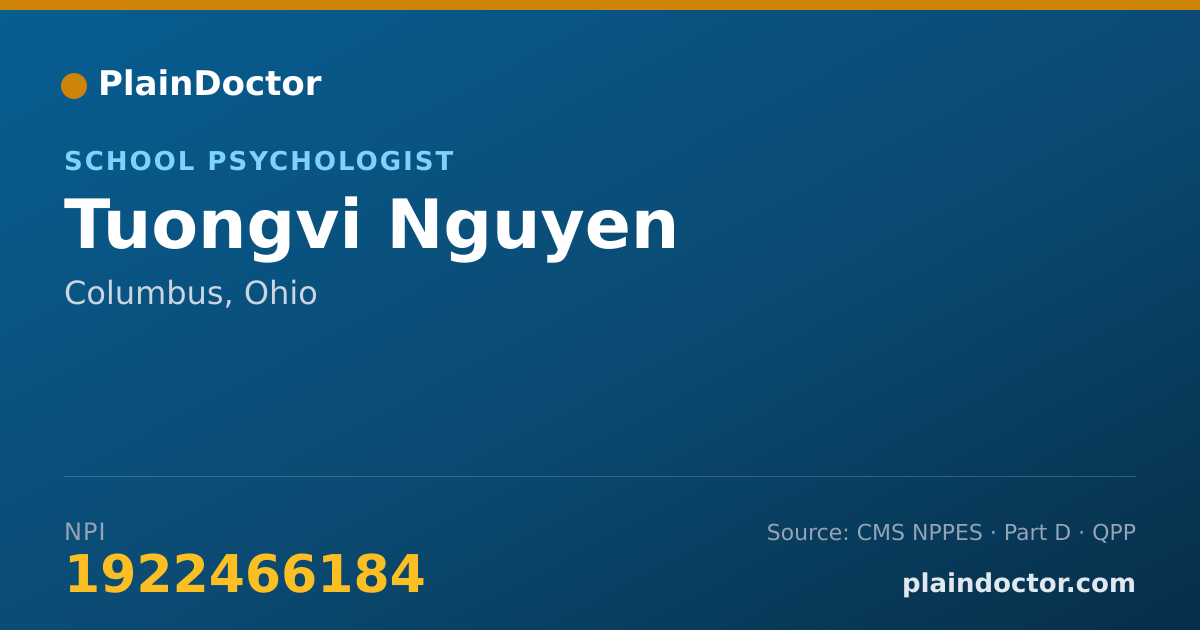 Shareable card for Tuongvi Nguyen - School Psychologist, Columbus, OH
