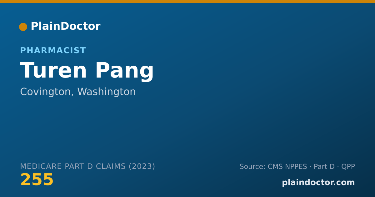 Shareable card for Turen Pang - Pharmacist, Covington, WA