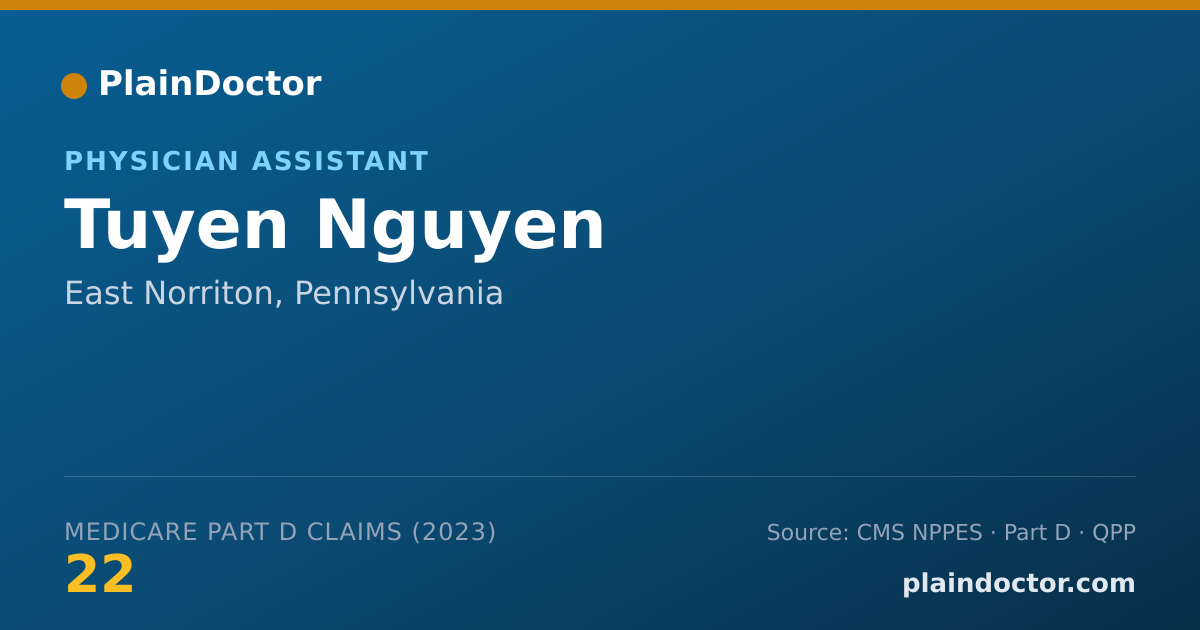 Shareable card for Tuyen Nguyen - Physician Assistant, East Norriton, PA