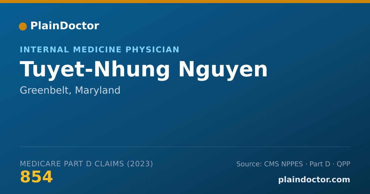 Shareable card for Tuyet-Nhung Nguyen - Internal Medicine Physician, Greenbelt, MD
