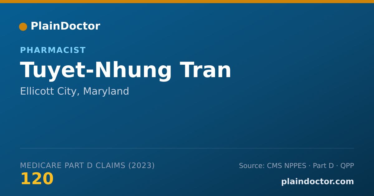 Shareable card for Tuyet-Nhung Tran - Pharmacist, Ellicott City, MD