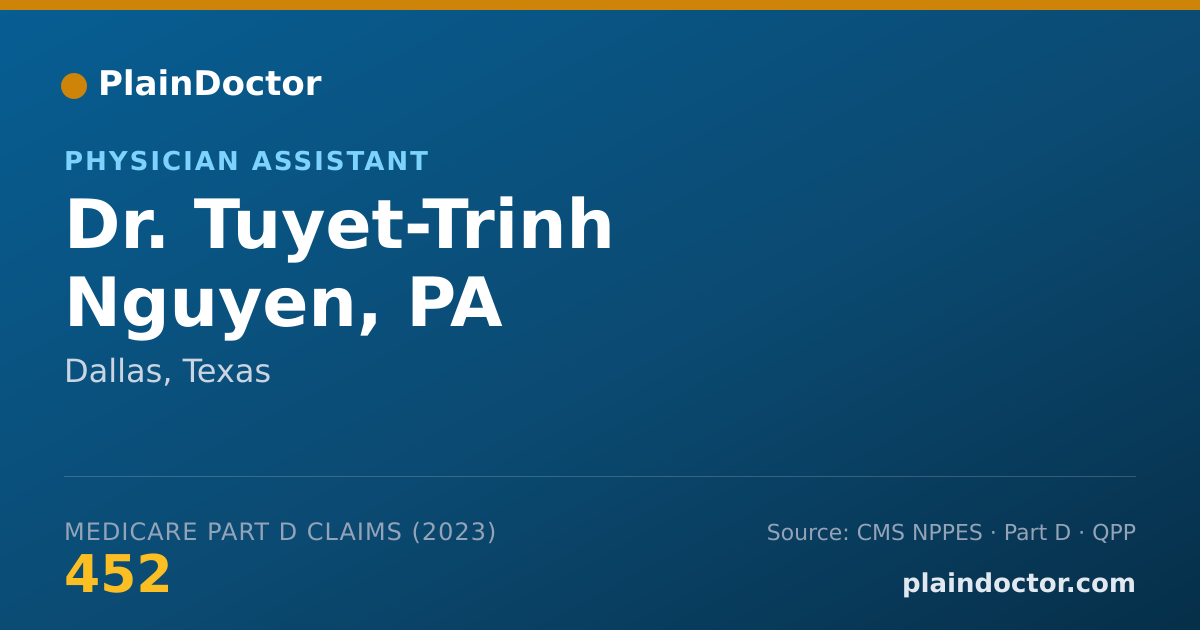 Shareable card for Tuyet-Trinh Nguyen, PA - Physician Assistant, Dallas, TX