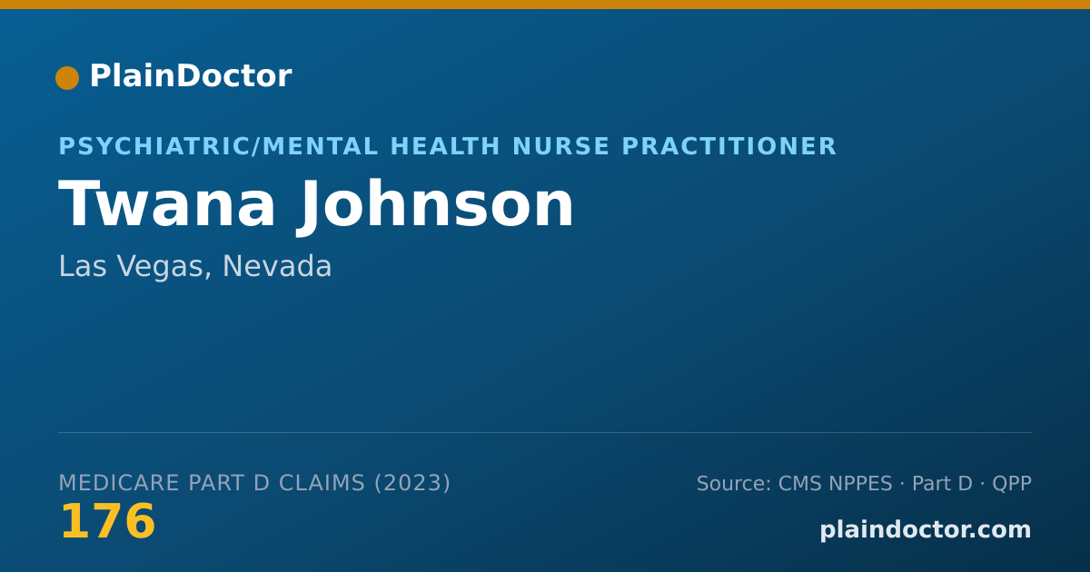 Shareable card for Twana Johnson - Psychiatric/Mental Health Nurse Practitioner, Las Vegas, NV