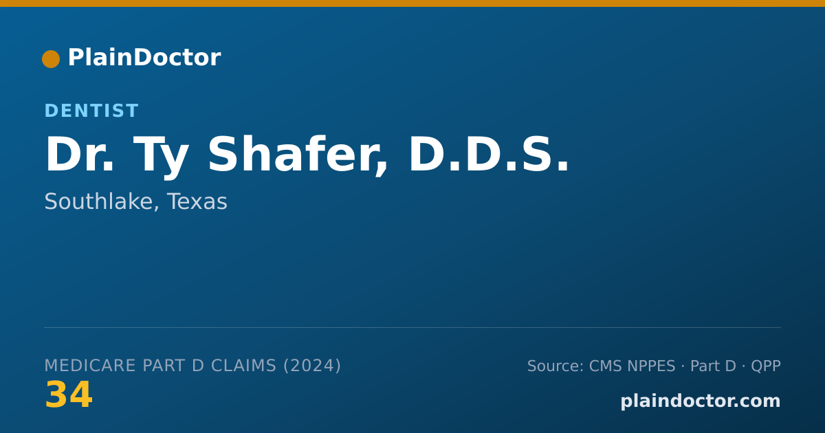 Shareable card for Ty Shafer, D.D.S. - Dentist, Southlake, TX